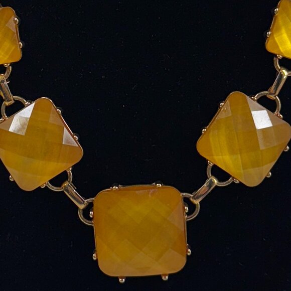 Gorgeous Butterscotch Faceted Acrylic Necklace - Picture 6 of 6